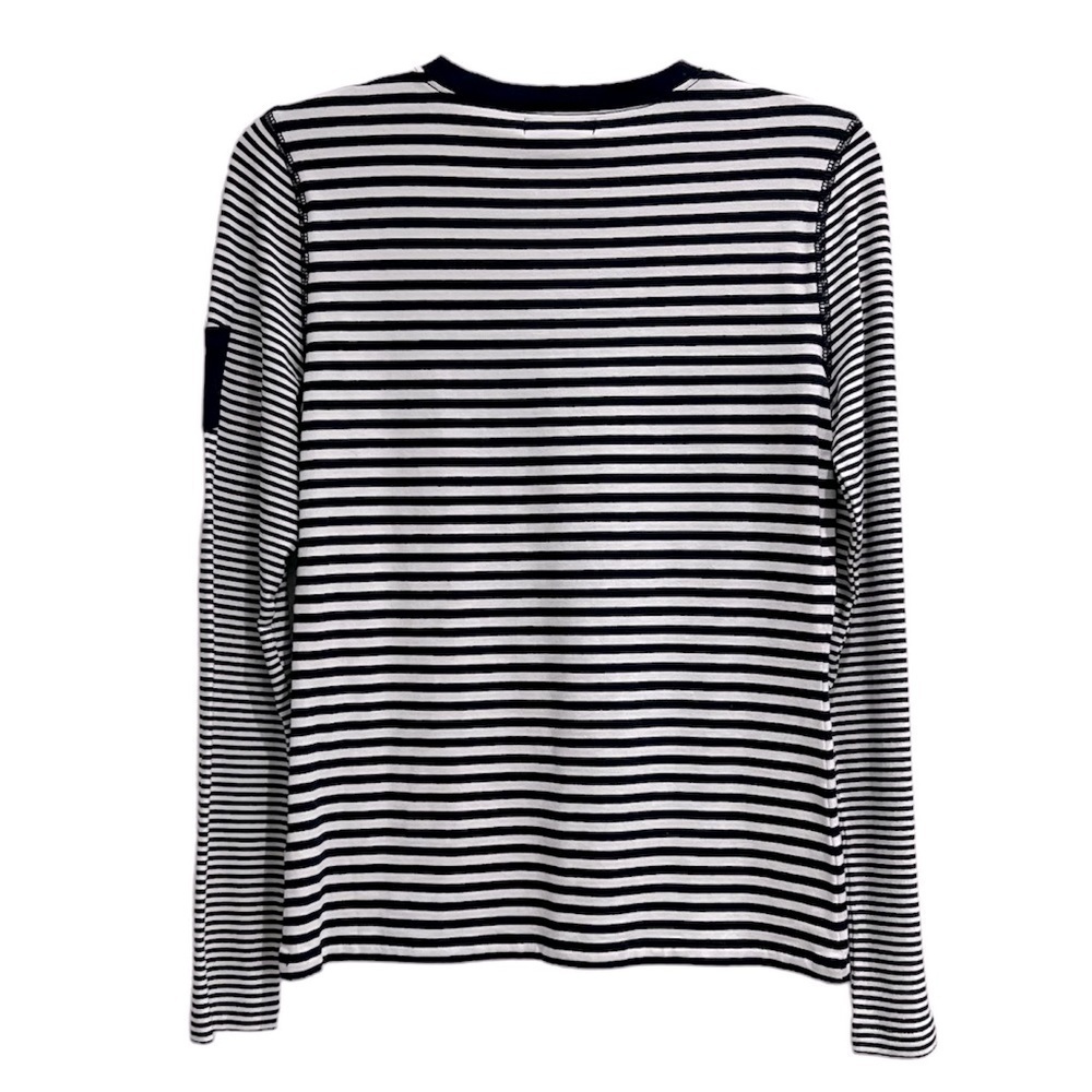 American Living Navy & White Stripe Long Sleeve Top Size Small - Picture 2 of 5